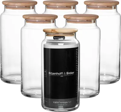 Produktbild von Ritzenhoff & Breker Varu Vorratsglas 1,2 l 6er Set