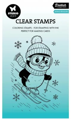 Produktbild von StudioLight Transparenter Stempel Skifahrer Pinguin Motiv