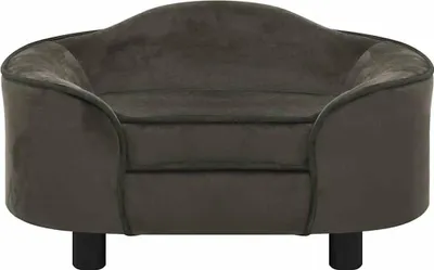 Obrázok produktu pre vidaXL Pohovka pre psov Dark Grey 67x47x36 cm Plyš