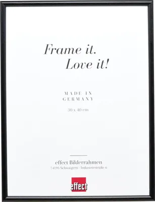 Produktbild von Effektrahmen aus Massivholzprofil 20 schwarz 24x30 cm Normalglas