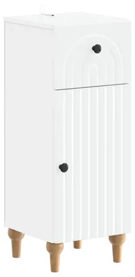 Immagine prodotto di vidaXL Mobiletto contenitore per bagno ALKMAAR, bianco, 30 x 31 x 80 cm
