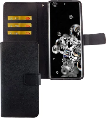 Produktbild von Samsung Galaxy S20 Ultra Tasche Handy Hülle Schutz-Cover Flip-Case mit Kartenfach Schwarz