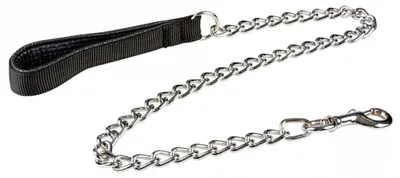 Produktbild von Duvo+ Kettenleine mit gepolsterten Griff schwarz, Maße: 100 cm / 3 mm