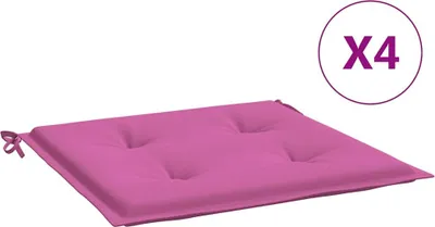 Obrázek produktu pro vidaXL Polstry na zahradní židle 4 ks. Růžová látka 50x50x4 cm