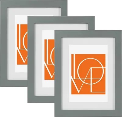 Obrázek produktu pro Sada tří fotorámů s rámečkem z MDF, formát 20x30 cm, barva šedá