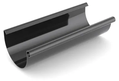 Obrázok produktu pre BRYZA Žľab, plastový žľab Ø 75 mm, dĺžka 3M, čierny RAL 9005