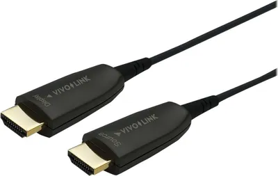 Produktbild von VivoLink Professional - HDMI-Kabel mit Ethernet - HDMI männlich zu HDMI männlich - 20 m - Glasfaser - Schwarz - unterstützt 8K 60 Hz (7680 x 4320)