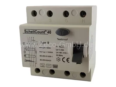 Produktbild von FI-Schutzschalter Typ B 40A 30mA Allstromsensitiv 4-polig Wallbox Fehlerstromschutzschalter  RCD
