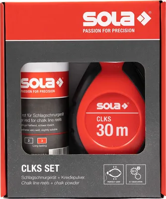 Image de Sola Tracing Cord 30M Clks Set R + Chalk Red