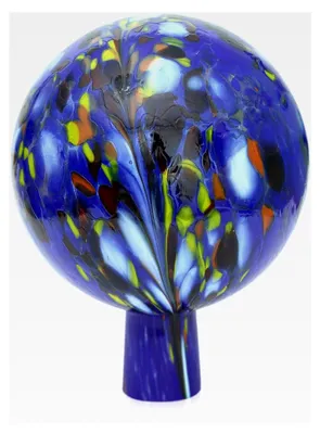 Produktbild von Gartenkugel Rosenkugel aus Glas mit Granulat dunkelblau, h 19 cm, d 15 cm