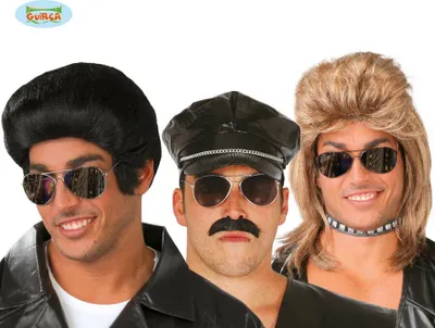 Produktbild von Polizei Sonnenbrillen Spiegelglas Karneval Accessoire Agenten Look Brille Reflektiert Kostüm Party Verkleidung Fasching Detektiv Helm Mütze, Farbe: Schwarz