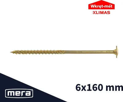 Produktbild von Wkręt-met Zimmermannsschrauben für Holz mit Scheibenkopf 6x160 100 Stk.
