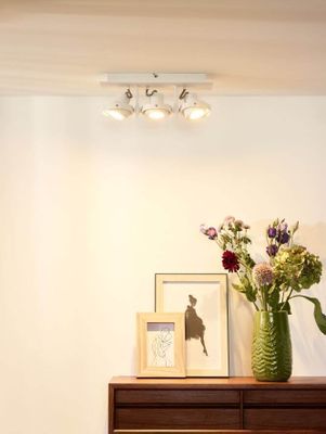 Lucide LANDA LED Deckenleuchte 3x GU10 Dim-to-warm 3x 5W dimmbar 360° drehbar Weiß 95Ra 17906/16/31