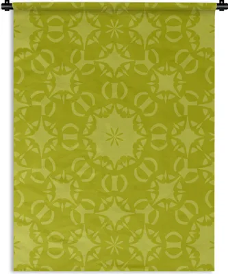 Produktbild von MuchoWow® Wandteppich Wandbehang Kompass - Grün - Muster 90x120 cm Tapisserie Dekoration Wandtuch - Wanddeko