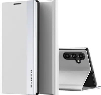 Image de Samsung Galaxy A14 5G Housse, CuirPolyuréthaneMagnétique Rabat Stand Housse de protection pour Samsung Galaxy A14 5G Blanc
