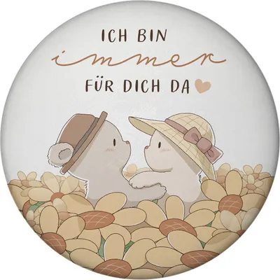 Produktbild von Bären Magnet rund rund mit Spruch Ich bin immer für dich da