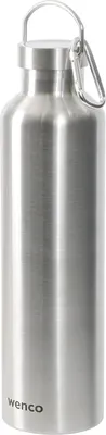 Image de Gourde isolée en acier inoxydable - pour boissons chaudes et froides - 1000 ml - Argent