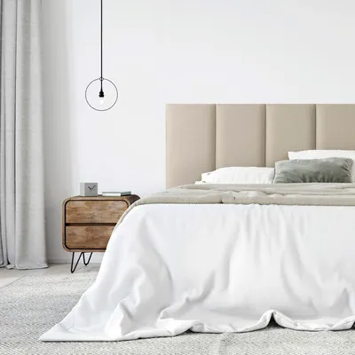 Produktbild von Wandkissen Solid creme-beige Gewebte-Optik 30 x 60 cm
