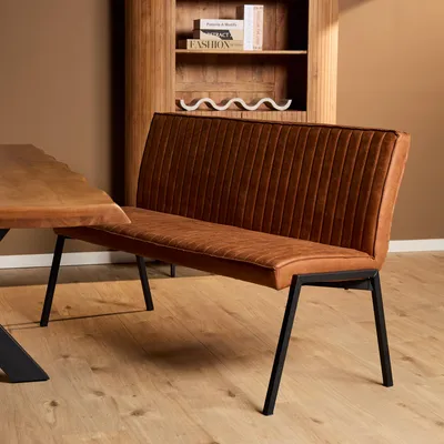 Produktbild von Starfurn - Esszimmersofa Tivoli Bull | 155 cm | Cognac