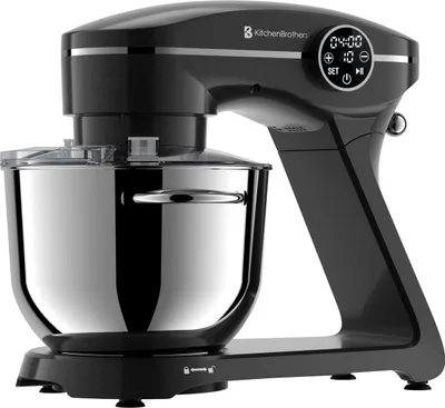 Produktbild von KitchenBrothers Küchenmaschine - Touch-Display und Timer - Küchenroboter - 6,2L - 1800W - Küchenmixer - Aluminium - Anthrazit