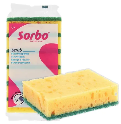 Obrázok produktu pre Sorbo 6X – Čistiaca špongia – Vysoko savá čistiaca špongia pre kuchyňu a kúpeľňu