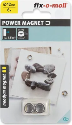 Produktbild von fix-o-moll Neodym Magnete Ringe 12mm silber
