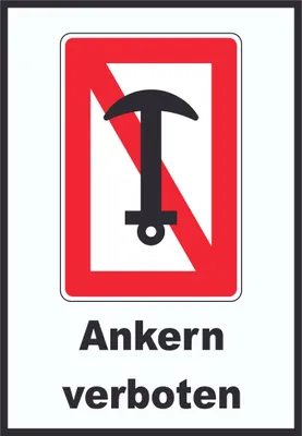 Produktbild von Ankern verboten Schild A2 (420x594mm)