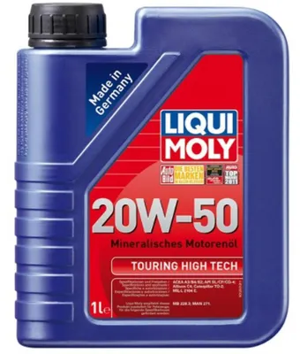 Produktbild von LIQUI MOLY Touring High Tech für 20W-50 1 Liter Motoröl Motorenöl Mineralisch ALLISON C4 MIL-L-2104 E CATERPILLAR TO-2 MAN 271 228.3 Öl