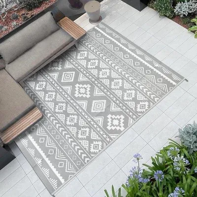 Image de Tapis d'extérieur réversible, imperméable et léger, pour le balcon et le camping