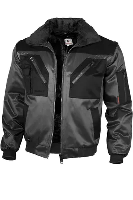 Produktbild von Qualitex 4 in 1 Pilotenjacke zweifarbig, Größe: 4XL, Farbe: grau/schwarz