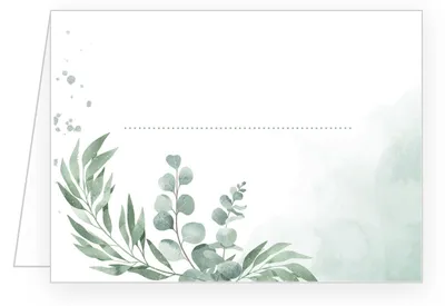 50 Premium Tischkarten Platzkarten Hochzeit Geburtstag Taufe Eukalyptus
