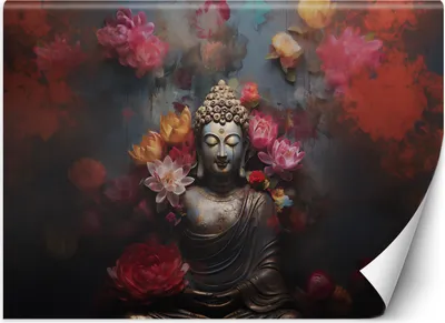 Produktbild von Vlies fototapete Buddha Zen Blumen Abstraktion 400x280 cm Feeby Rosa inkl. Kleber einfache Montage
