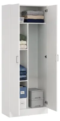 Immagine prodotto di Dmora Armadio Multiuso 2 Ante Abadubidu 37x180h cm Bianco, 2 Ante Portascope