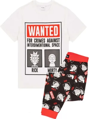 Produktbild von Rick And Morty - pánské pyžamo NS6711 (3XL) (černá/bílá/červená)