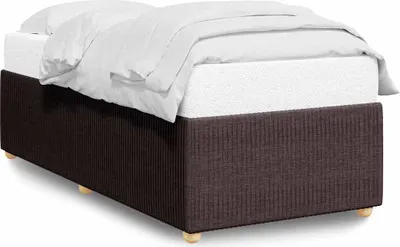 Produktbild von vidaXL Bettgestell ohne Matratze Dunkelbraun 80x200 cm Stoff