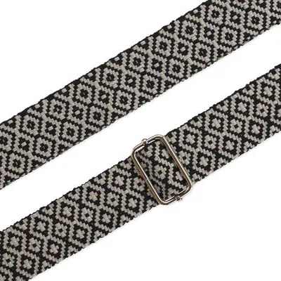 Produktbild von Schulterriem für Taschen verstellbar 75-135 cm - Schwarz, 40 mm breit, Karabinerhaken silber
