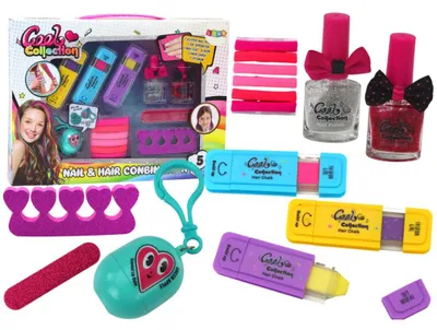Image de Kit de coloration pour cheveux, vernis à ongles et baume à lèvres