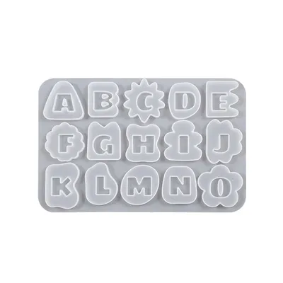 Produktbild von Epoxidharz Formen Set Resin Gießharz Silikonform Mold Buchstaben Schmuck Armband, Farbe:Buchstabe A - O