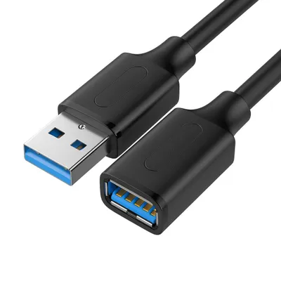 Produktbild von USB A Verlängerungskabel 1m – USB A Stecker auf USB A Buchse – Hochwertiges USB 2.0 Kabel kompatibel mit USB 3.0, USB 3.1 – Für PC Laptop Drucker Maus