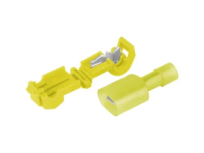 Image de Connecteurs rapides type-T, jaunes, 4,0-6,0 mm kw, 12-10 AWG, 15A max, 5 pcs.