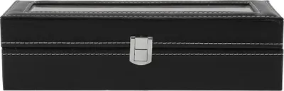 Image de 1Pc High Grade 6 SlotsPolyuréthaneLeather Box Case For Watch Jewellery Display Storage Organizer Hot