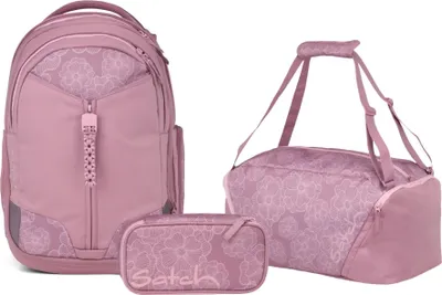 Produktbild von Satch, Schulrucksack-Set MATCH Magnolia Dream 3-teilig, ab 5. Klasse