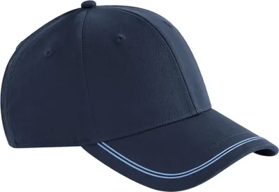 Image de Casquette de baseball Beechfield « Match Day » PC8149 (taille unique) (bleu marine/bleu ciel)