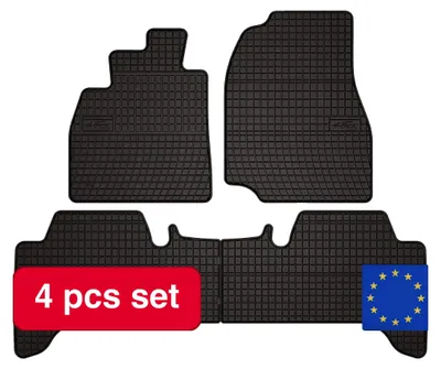 Image de Tapis de sol en caoutchouc, ajustement sur mesure, protection durable, couleur noire