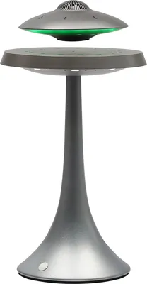 Obrázek produktu pro Magnetický plovoucí reproduktor Podlahový reproduktor Bluetooth 5.2 LED Flash Bezdrátový plovoucí reproduktor s mikrofonem a dotykovými tlačítky (šedý)
