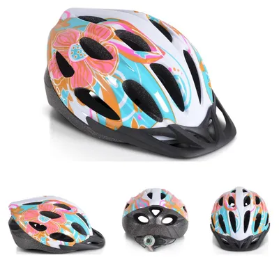 Produktbild von Byox Kinder Schutzhelm Y02 Größe L 58-62 cm, 17 Löcher, einstellbar, LED-Licht pink