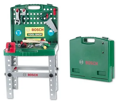 Produktbild von Theo Klein 8681 Bosch Werkbank mit Banderole, klappbar