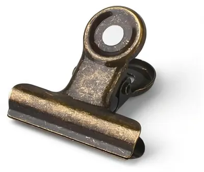 Produktbild von Buldogclips Antik Messing - 30 Stück - Metallklammern - Scharnierclips 2,5 cm - Perfekt für Büro und Küche - Ideal für Bastelarbeiten