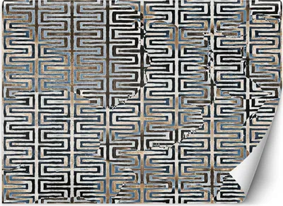 Zdjęcie produktu dla Fototapeta filzelinowa Złoty geometryczny wzór glamour 254x184 cm Feeby Złoty klej w zestawie  łatwa w montażu