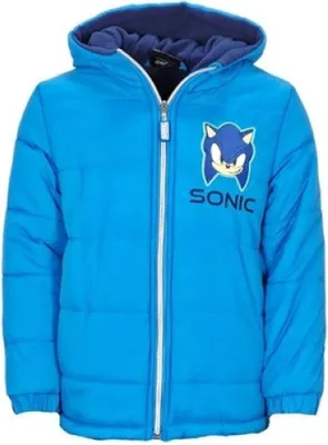Produktbild von Sonic The Hedgehog Kinder Winterjacke Jungen Jacke mit Kapuze – Blau / 104